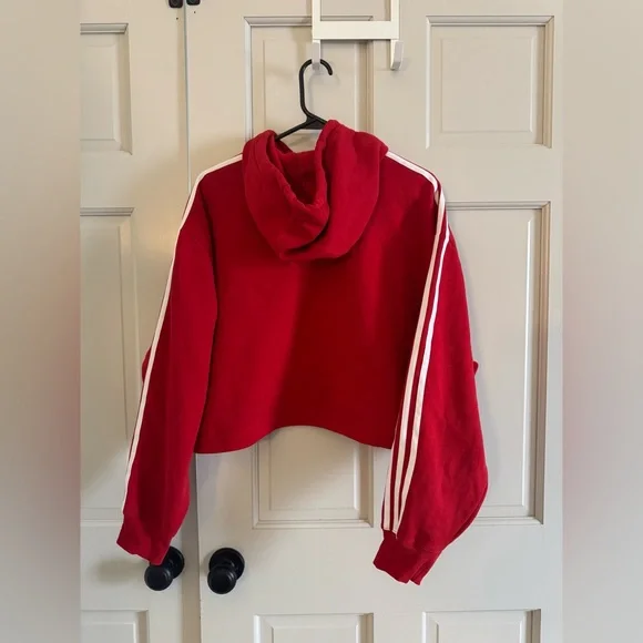 Adidas Adicolor 3-Stripes Short Hoodie M - Picture 2 of 5